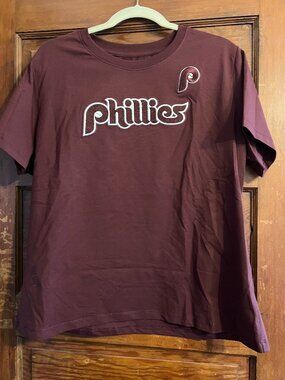 Pro Standard Cooperstown Collection Womens MLB Philadelpia Phillies T-Shirt 2XL